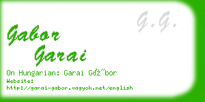 gabor garai business card